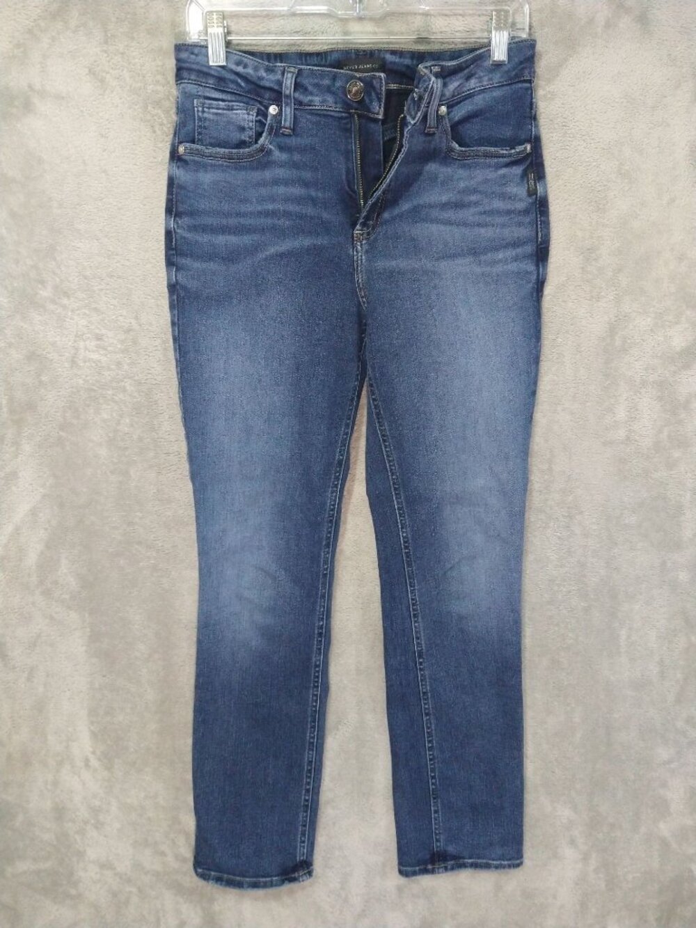 Silver Jeans Avery Straight Jeans Womens 28x29 Blue Denim Stretch Slim